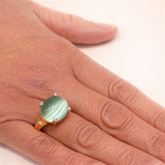 Ring Lucos Woman in Silver ES892-VERDE - ES892-VERDE